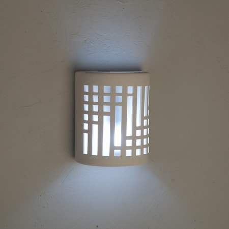 Luxury Lighting Varien Bay 10in. High Ceramic outdoor Wall Light, Paintable White Texture Bisque 101-83 WTX u/d-7-17